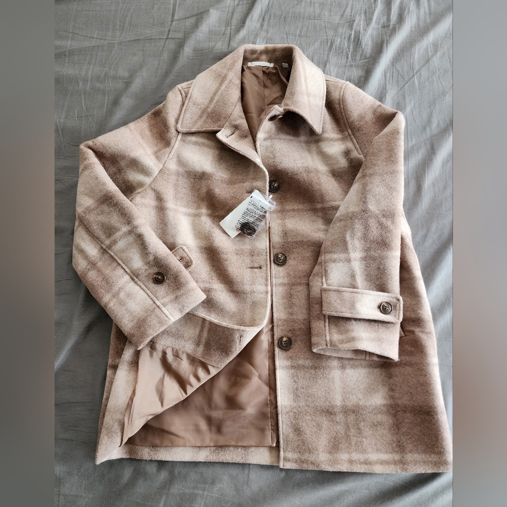 NWT Oversized Plaid Coat - Picture 5 of 6